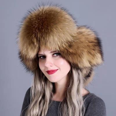 China breathable & Wholesale High Quality Real Russian Winter Fox Fur Lei Feng Warm Hat Waterproof for sale