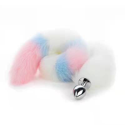 China Fox Tail Detachable Anal Plug Adult Toy 80cm Sex Game Multi Sizes Inserts Sex Pink Butt Anal Plug for sale