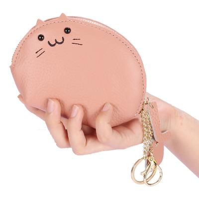 China Creative Leather Cartoon Mini Wallet Women Zero Key Bag Simple Japanese Small Wallet Cute Niche Coin Bag for sale