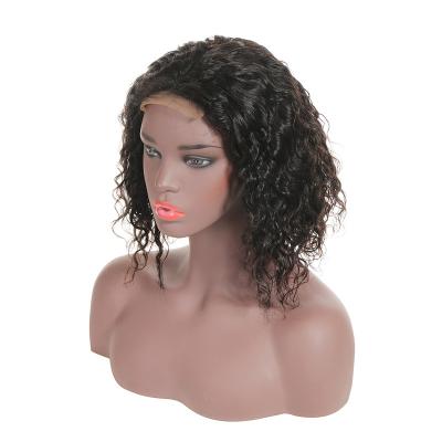 China Jerry Curl Wholesale Cheapest Malaysian Curly Synthetic Bob Lace Front Wig Without Dark Roots for sale