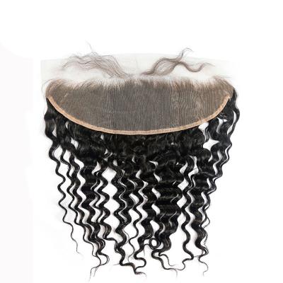 China Swiss Lace Headband Malaysian Deep Wave Preplucked Hair Cuticle Aligned Single Deep Wave Dispenser for sale