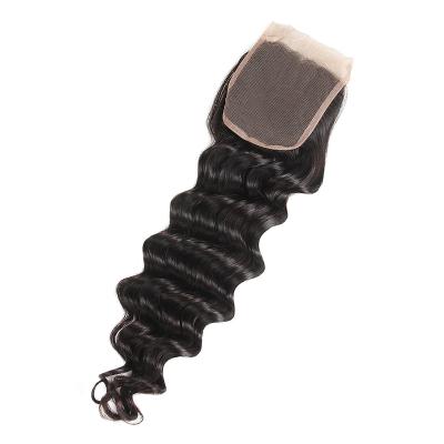 China DEEP LOOSE WAVE Single Dispenser Raw Unprocessed Cuticle Aligned Hair Bundles Loosen Deep Wave Lace Closure for sale