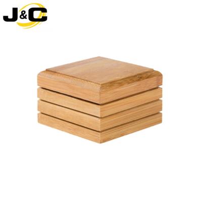 China China Viable Supplier Custom Logo Natural Bamboo Soap Dish Box with Case Lid and Drain Holder for sale