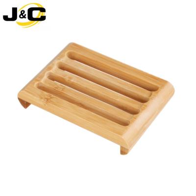 China Wholesale Eco-Friendly Sustainable Natural Bamboo Wood Rack Soap Dish Wooden Box Drying Rack Tray For Hotel for sale