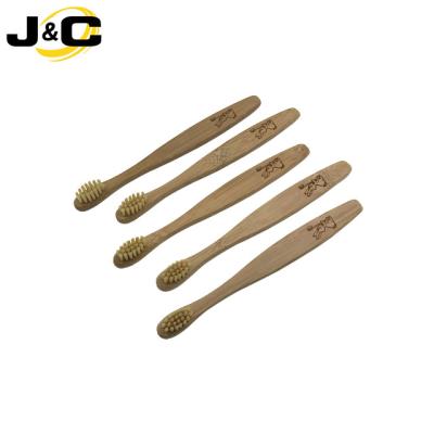 China Eco-friendly 100% recycled bamboo toothbrushes with soft bristles for kids for sale