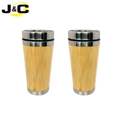 China Sustainable 100% Natural Bamboo Cup Car Bamboo Cup With Laser Logo for sale