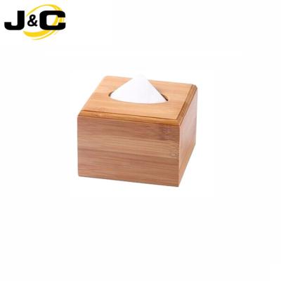 China CLASSIC Eco - Friendly Bamboo Tissue Box In Square Shape For Household And Hotel for sale