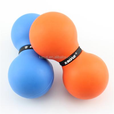 China Natural Rubber Double Massage Rubber Ball Lacrosse Ball Peanut Massage Rubber Ball for sale