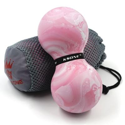 China 100% Natural Rubber Body Fitness Release Massage Ball Peanut Lacrosse Ball for sale