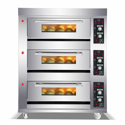 China High Effiency 3 Deck Oven / Pizza Oven / Bakery Equipment Supplies for sale