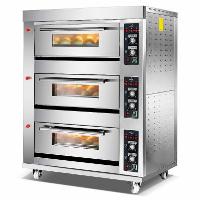 China Commercial Supply 3 Deck 6 Trays / Commercial Oven For Bakery / Machine Bakery for sale