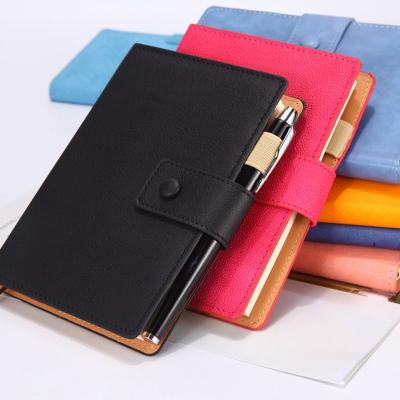 China School Supplies A5 Libretas Personalized PU Cover Eco-friendly Leather Notebook Planner Custom Journal Diary for sale