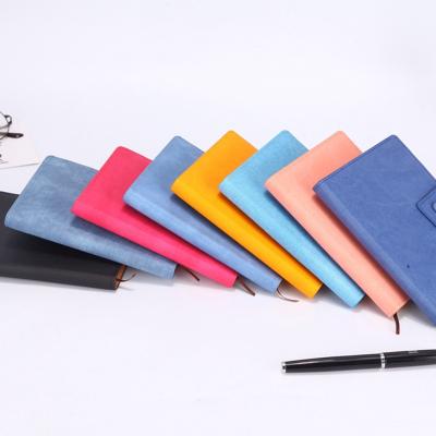 China Eco-friendly High PU Leather Diary Custom Magnetic Button Maker T Button Business Notebook for sale