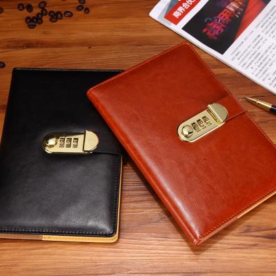 China Eco-friendly Lock Diary Digital Password Vintage Privacy Diary Leather Dairy Notebook Dairy Notebook With Coded Lock for sale