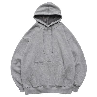 China Custom Made Anti-wrinkle Mens Winter Autumn Fashion Gray Super Soft Fleece Pullover Hoodies for sale