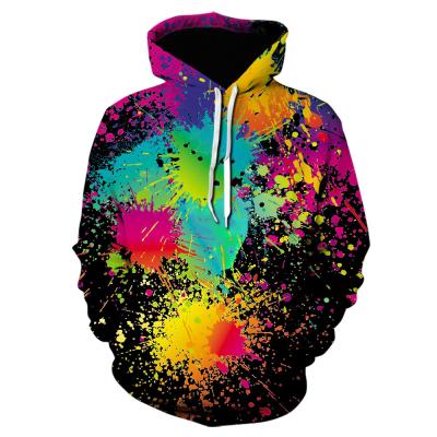 China Custom Casual Oversized Hoodies Anti-Wrinkle Logo Street Fashion Hip-Hop Logo Hip-Hop Splash Digital Printed Graffiti Sweatshirts Hooded Tracksuit Oversized Hoodies for sale