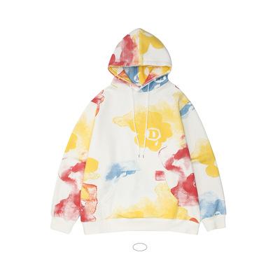 China Luxury Oversized Custom Tie Dye Hoodies Logo And Color Pullover Anti-wrinkle Sweatsuit for sale