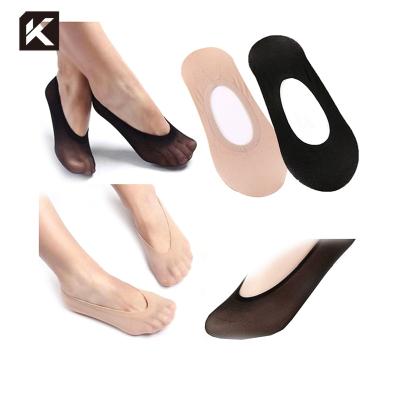 China Invisible Skin Color Lady KT3-B143 Women's Nylon Foot Socks Sweat-absorbent for sale