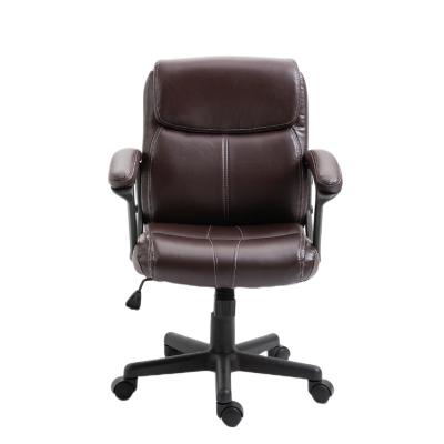 China Lower Price Office Furniture Chair Swivel 200 Kg Low Back Nordic Leather Office Chair Adjustable Home Computer for sale