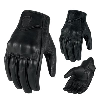 China Full Finger Safety Gloves Sheepskin Leather Motorcycle Sport Motocross Genuine Leather Outdoor Breathable Riding Gloves Tactical Gloves for sale