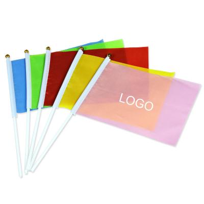 China Colorful Dacron Small Colorful Flag Games Cheering Flags Logo Customized for sale