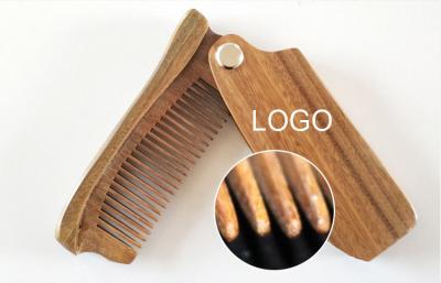 China Vintage Folding Hair Wooded Comb Logo Customized Home Supplies for sale