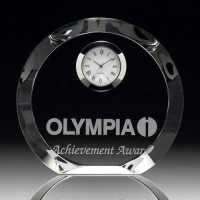 China Beautiful Crystal Watches Desk Watch Recognition Awards Logo Custiomized for sale