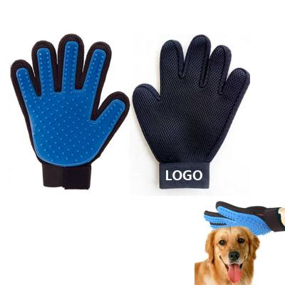 China Colorful Promotional Pet Massage Gloves Dog Comb Logo Customized for sale