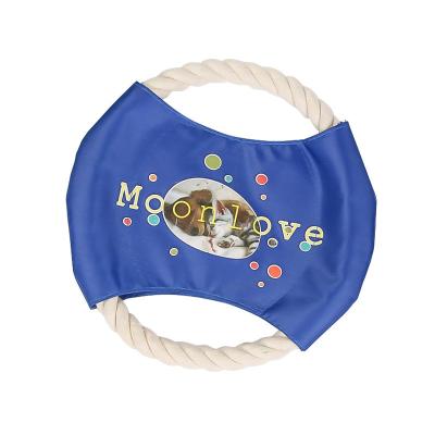 China Promotional Pet Cotton Rope Frisbee Dog Frisbee Logo Customized for sale