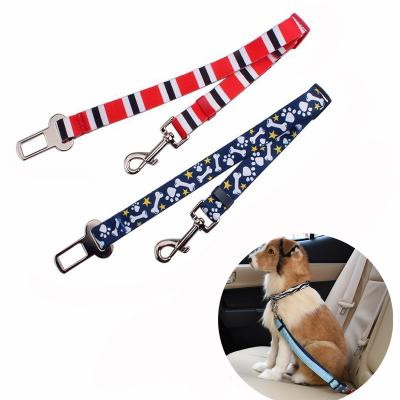 China Promotional Pet Car Safety Belt Colorful Dog Belt Logo Customized for sale