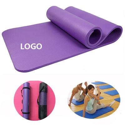 China Promotional Yogo Mat 155*61*1cm NBR Logo Customized Fitness Supplies for sale