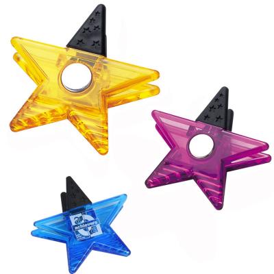 China Colroful Promotional Magnetic Star Clip Gifts Office Supplies Logo Customized for sale