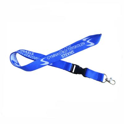 China Promotional Ribbon Lanyard  2.5*80+10cm Dacron Logo Customized for sale