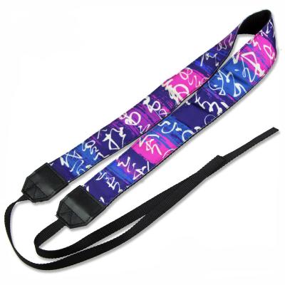 China Promotional Camera Neck Strap  3.8*72cm Dacron+Leather Logo Customized for sale