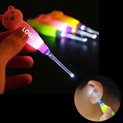 China Colorful ABS Children Cartoon Flashlight Earpick Logo Customized for sale