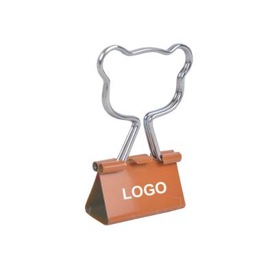 China Creative Cute Shaped Handle Long Tail Clip Metal Tickey Clip Logo Customized for sale