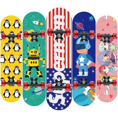 China Wooden Promotional Colorful Children Skateboard  Logo Customized for sale