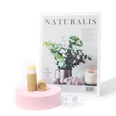 China Biodegradable Custom Natural Face Balm Stick Packaging Container Deodorant Round Lift Cosmetic Paper Cardboard Tube Lip Body Balm for sale