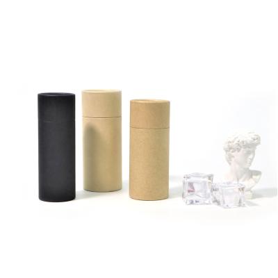 China Custom Biodegradable Recyclable Kraft Cardboard Recyclable Lip Balm Grease Lipstick Lipstick Lift Up Tube Perfume Oil Paper Packaging With Wax for sale