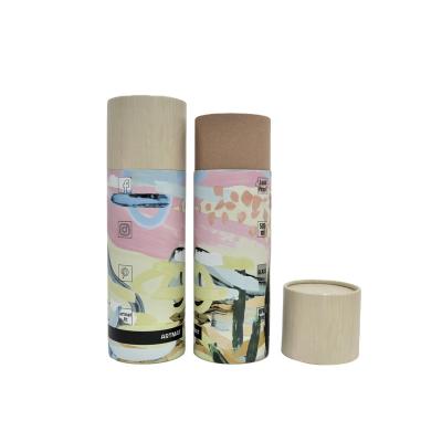 China Food Grade Custom Biodegradable Tube Tube Biodegradable Paper Packaging For Pizza Jelly Snack Candy Cookie Chocolate Nuts Cores for sale