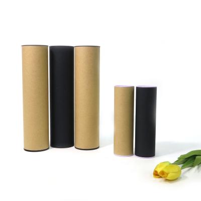 China Custom Biodegradable Black Matt Long Shipping Mailing Kraft Paper Tube Printing Packaging For Poster for sale