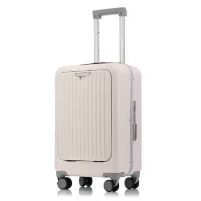 China 2022 Modern Fashion Business Trolley Bag Front Open Compartment Laptop Trolley Luggage Computers Trolley Bag for sale