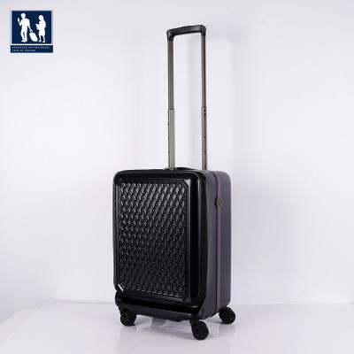 China Hard Shell Trolley Luggage Hot Selling Luggage Trolley Suitcase Waterproof Aluminum Case Front Opening Luggage Bags Cases 20 Inch Cabin Luggage Trolley for sale