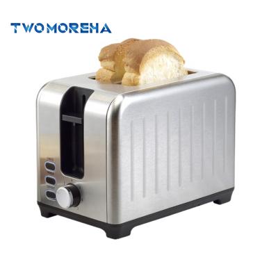 China Hot Sales Hotel 2 Slice Bread Toaster Machine SS Body Toaster Sandwich Maker Defrost Reheat Cancel 7 Bread Setting Toast for sale