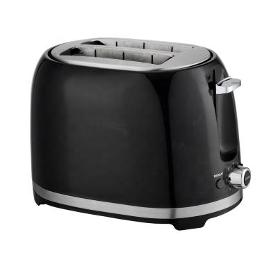 China 2023 Hotel Newcomer Pop Up Toaster Black Color Stainless Steel Toaster Reheat Function Sandwich Maker Toaster for sale