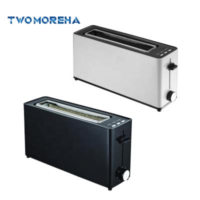 China Hotel one long slot 2 slice self-guided bread toaster electric toaster with customized logo tost makinesi for sale