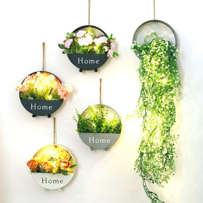 China Modern Wedding Decoration Baskets Flower Garland Decorative Wall Hanging Flower Pots for sale