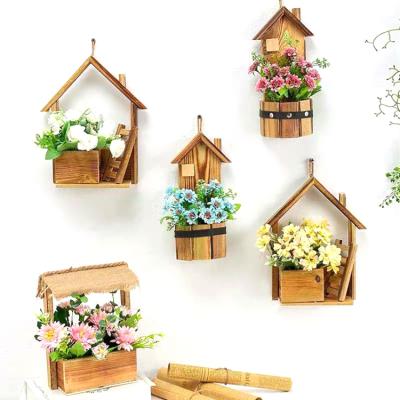 China Potted decoration factory direct sales wall hanging artificial flowers for home decoration for sale