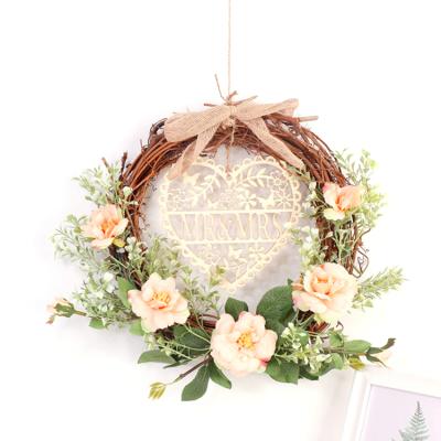 China party decoration flower wreath door arrival outdoor home wreath new in 2020 decoration style for sale