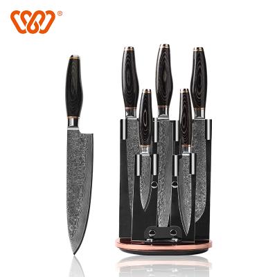 China Viable Kitchen Knife 8 Inch Chefs Knife VG10 Sharp Knife Set High Carbon Steel Wood for sale